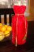 Red velvet wine bag