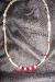 Silver, red & orange crystal