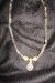 Sage Pendant, silver beaded neclace