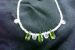 Green drop beads, moonstone, silver